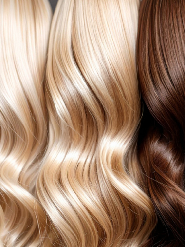 ハイトーンカラーで仕上げたロングヘアのスタイル